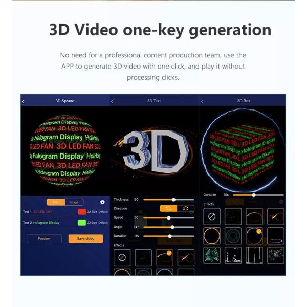 HDFocus 42cm 16gb Card Holographic Hologram Advertising Led Fan Display 3d Hologram Fan for Online Retailers