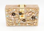 Fashion customize jewel box ladies party bag bridal handbag acrylic clutch bag