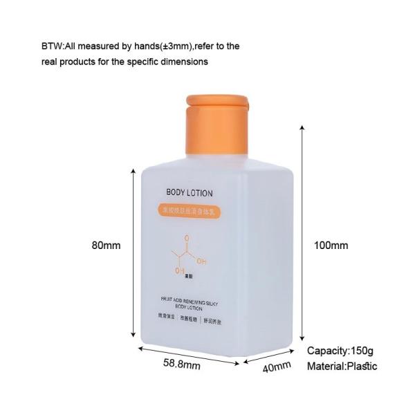 150ml white smooth bottle with orange cap for Shampoo Lotion Btttle