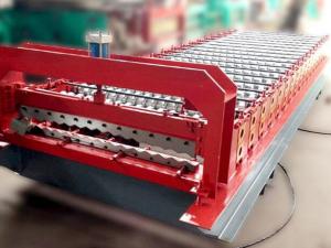 Quality Color Steel Roof Panel Roll Forming Machine 18 Units Roll Forming Stations Use Full Automate Control by Siemens PLC for sale