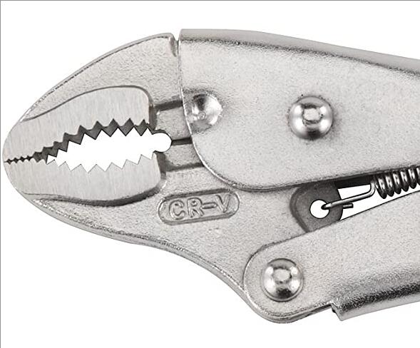 Curved Locking Pliers Chrome Vanadium Steel 4", 5", 7", 10", 12" The Jaws Are Made Of CR-V Steel.
