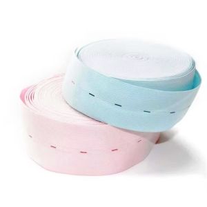 Fetal Heart Monitoring Buttonhole Elastic Polyester Knitted Adjustable Waistband