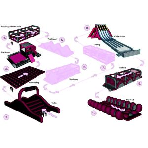 Quality Fire Proof Inflatable Obstacle Challenges For Playground , Amusement Park for sale