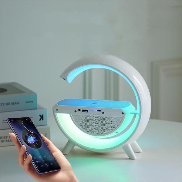 Buy 10W Wireless Charging Power Wireless Bluetooth Speaker White Plastic Wireless at wholesale prices