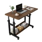 Modern Boss Study Wooden Mobile Computer Desk with Lift Top and Manual Height