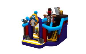 China Pirate Theme Inflatable Bouncer With Slide Combo Inflatable Bubble House Playground For Outdoor on sale