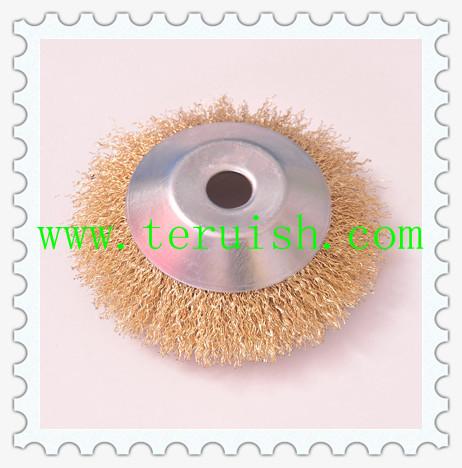 Buy Crimped Wire Hole Plate Wheel Brushes TRC04 at wholesale prices