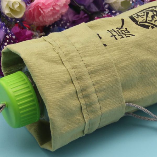 Long Round Bottom Packaging Drawstring Bag For Bottle Package Easy To Carry