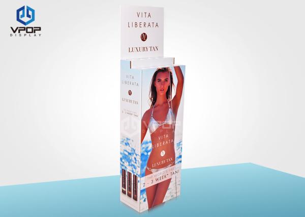 Buy Sunscreen Cardboard Counter Display Stands UV Coating With Strong Structure at wholesale prices
