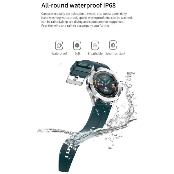 1.54 Inch Full Touch Fitness Smartwatch Full Touch Fitness Tracker 200mAhWith Weather Push