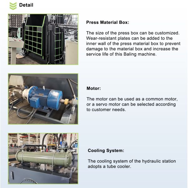 Multipurpose Vertical Plastic Baling Machine 315 Ton Scrap Metal Aluminum