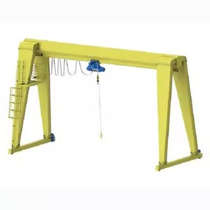MH Travelling Box Frame Single Girder Gantry Crane Motorized Rail Mounted 20 Ton
