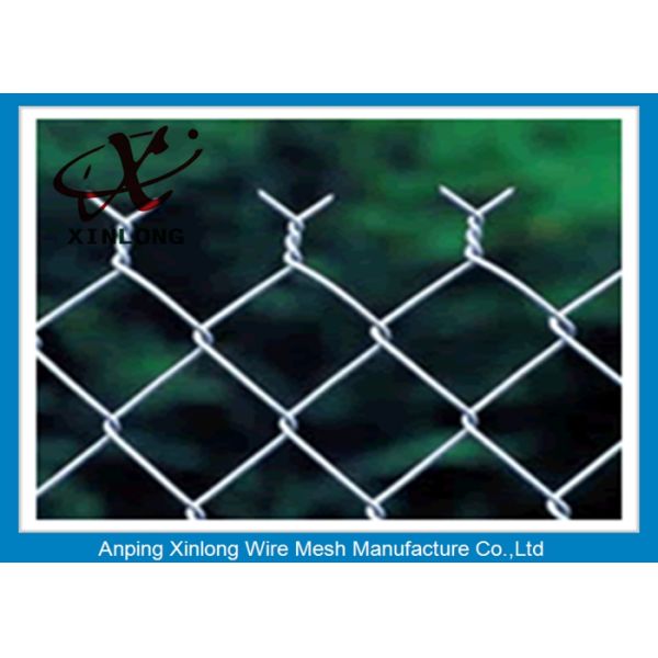 Diamond Hole Chain Link Mesh Fence Galvanized Wire Mesh For Sports Ground Barrier