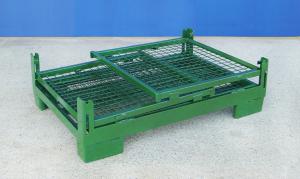 China Foldable Wire Container Storage Cages Warehouse Material Handling on sale