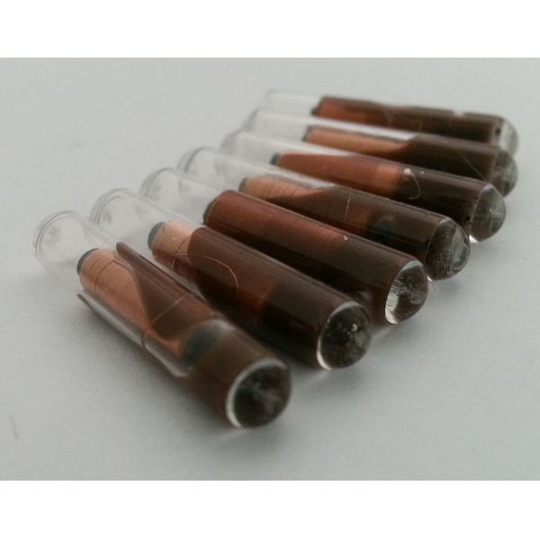 Microchip RFID Glass Tag Sticker , Animal ID Tag For Pet Tracking 125KHZ Frequency