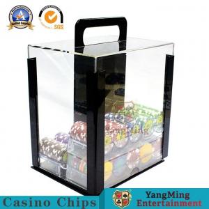 Quality Custom Size 1000 pcs 40mm Poker Chips Case Clear Acrylic Poker Chip Carrier Box for sale