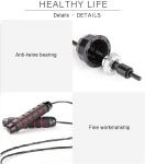 Skipping Rope with Ball Bearings Rapid Speed Jump Rope Cable and 6”Memory Foam