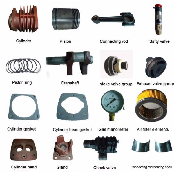 KB15 Air Compressor Crankshaft Piston Machine Accessories Head Spindle Connecting Rod Rotating Parts