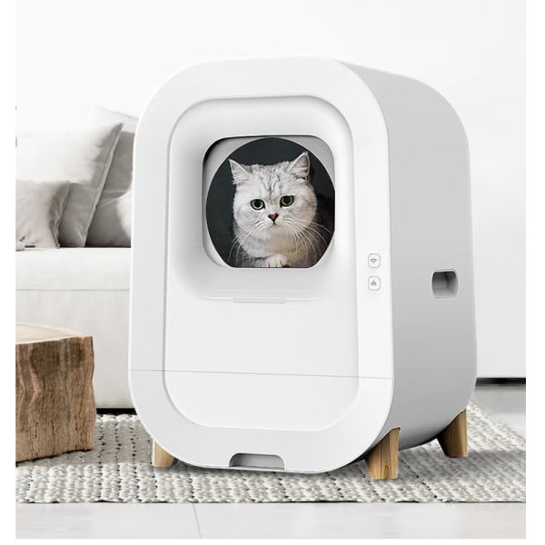 Multiple Cat Litter Box with Semi Enclosed Design Automatic and Durable 504*530*712 mm