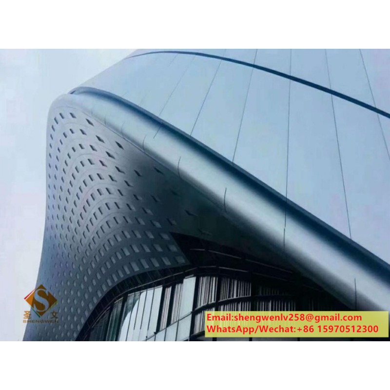 Customized metal facades aluminium cladding sheet with round holes pattern