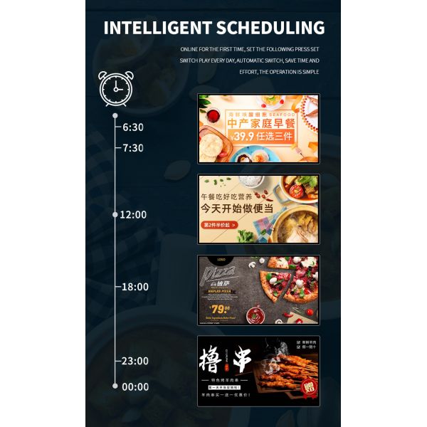 27In Lcd Advertising Display Screen Restaurant Display LCD Multimedia Player