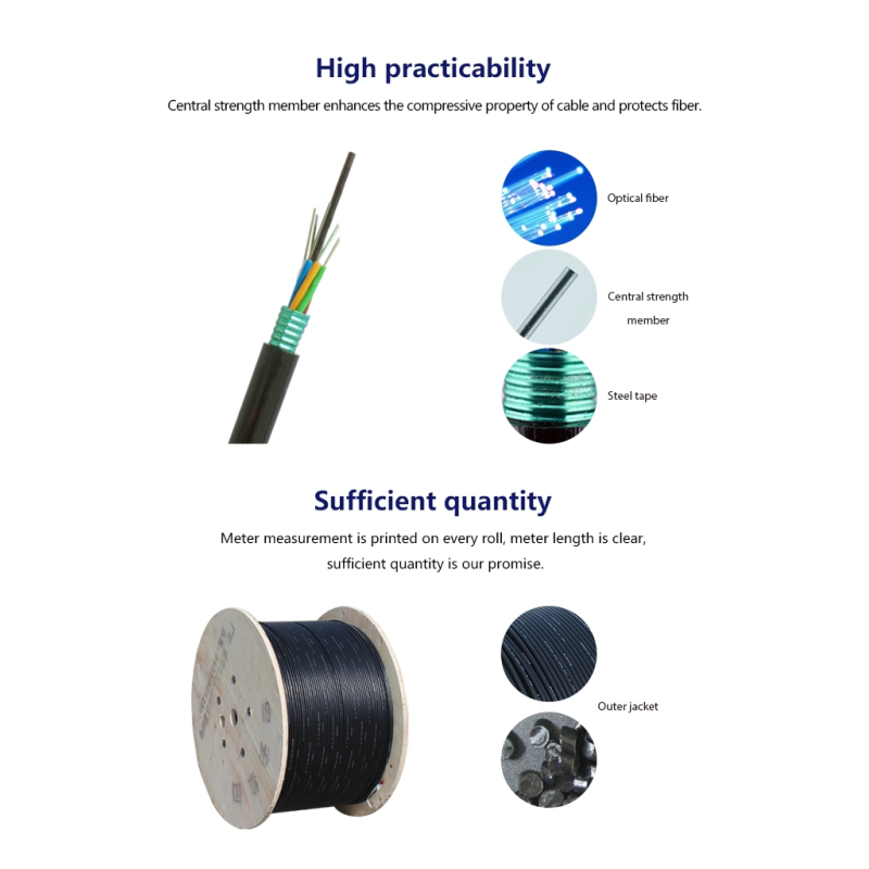 ADSS Double Sheath G652D 8 Core Fiber Optic Cable