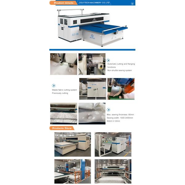 Computerized 10KW Mattress Hemming Machine 80mm Mattress Sewing