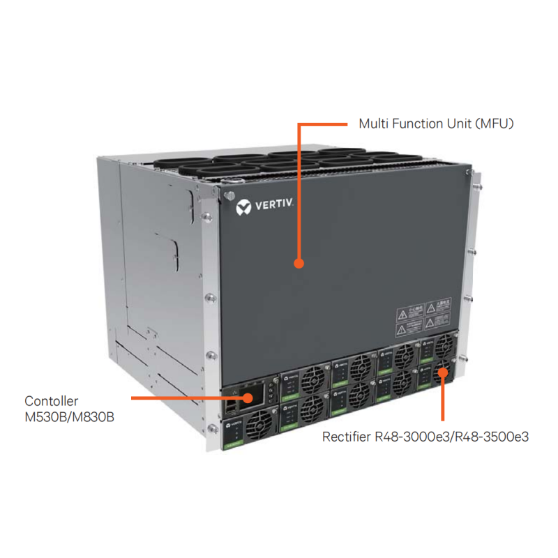 Netsure 731 A91 48V DC Vertiv Power System 27KW With Rectifier R48-3000E3 / R48-3500E3