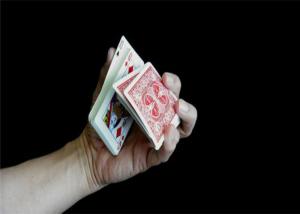 Quality Skillful Double Backer Card Tech , Magic Trick Playing Cards for sale
