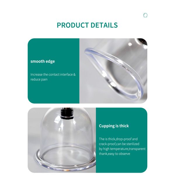 24pcs Per Box Medical Vacuum Suction Cups Transparent Environment Friendly