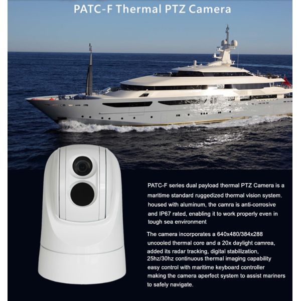 Dual Payload Thermal Marine PTZ Camera With ODM Martime Keyboard Control