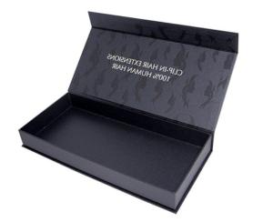 China 4 Colors Printing 2mm Rigid Cardboard Magnetic Box For Hair Extensions on sale