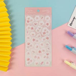 China Pearl Paper Self Adhesive Stickers Die Cut Irregular DIY Self Adhesive Labels on sale