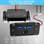 Compact 36Watt QC3.0 Dual RV USB Charging Station With Switch For Multi Vehicle