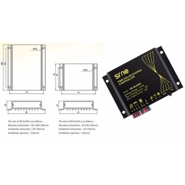 10a Solar Street Light Controller Input 55V Max Solar Panel Controller SL2410