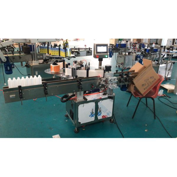 Commercial Glass Bottle Sticker Labeling Machine For Tin Cap Front Back