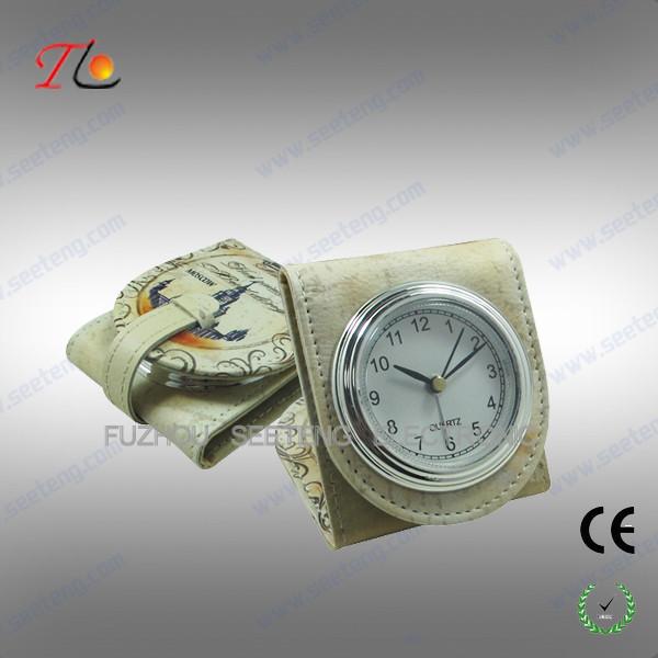 Buy Folding mini fancy desk alarm clock and travel alarm clock with moscow building printed at wholesale prices