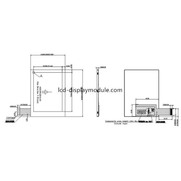 Direction 9 O'Clock TFT LCD Screen RGB18 Bit SPI Interface 3.3V Operating