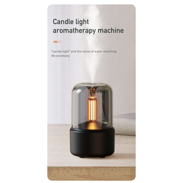 USB Creative Candlelight Aromatic Diffuser And Humidifier Power Failure Protection