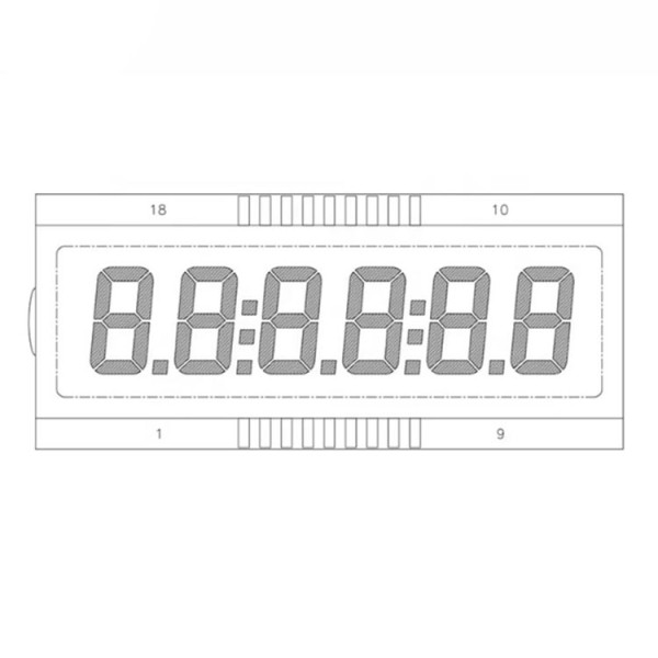 High Quality and Durable Goods Multi-purpose Lcd Screen 6 Digit for Customized