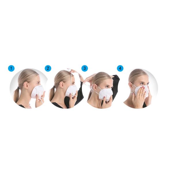 Fluid Resistant N95 Protective Face Mask Non Irritating For Anti Flu Virus