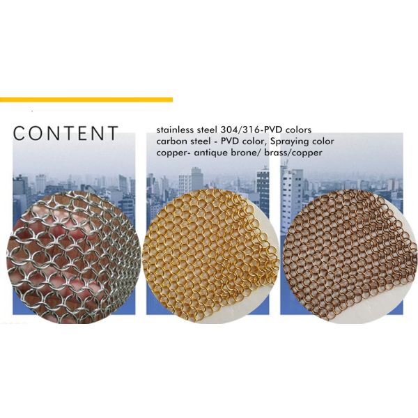 China mail Stainless Steel Metal Mesh Curtains For Interior Exterior Decoration