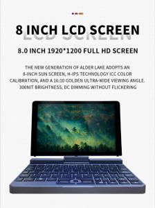 Quality Intel Processor 2 In 1 Mini Laptop Computer 12g Ddr5 1tb Ssd 8 Inch Touch Screen for sale