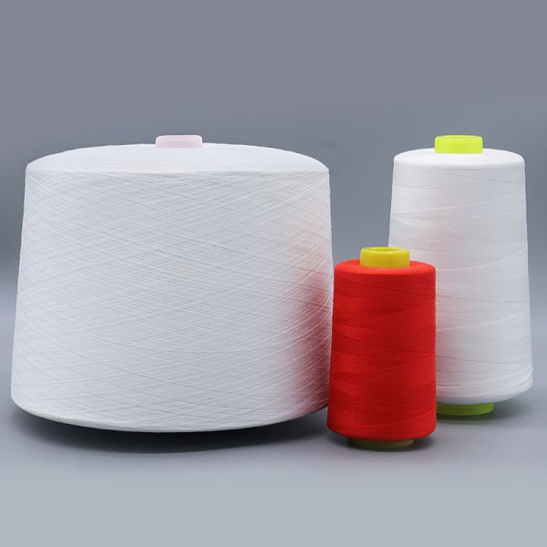 Manufacture Produce 1.25kg Raw White 60/2 Spun Polyester Yarn with Chemical Resistance