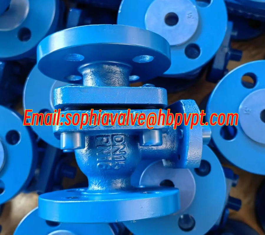 GG25 PN16 2-PC cast iron flanged ball valve