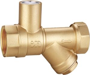 China 1103 Straight Way Magnetic Lockable Brass Valve Quarter Turn Ball Type Sizes 3/4, 1, 1-1/4 with Filter Function on sale