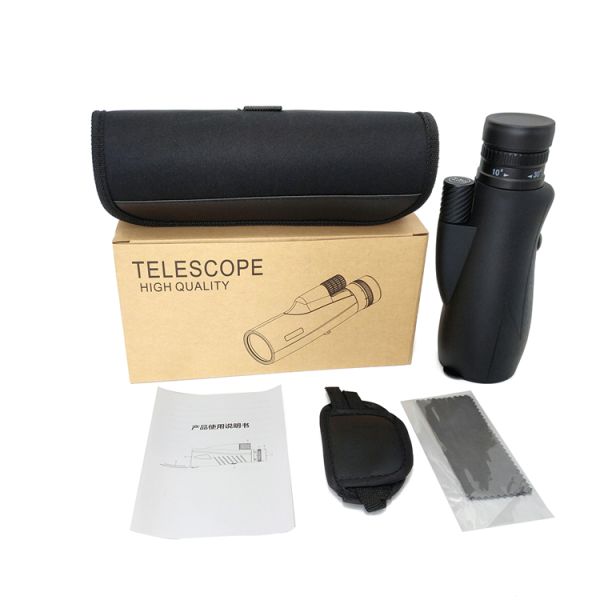FMC Lens BAK7 Prism High Power 10-30X55 Zoom Monoculars With Smartphone Holder