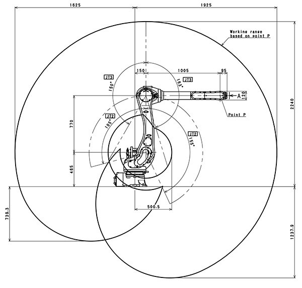 RA010L PLC Industrial Kawasaki Robot 6 Axis Automatic Handling Robot Arm