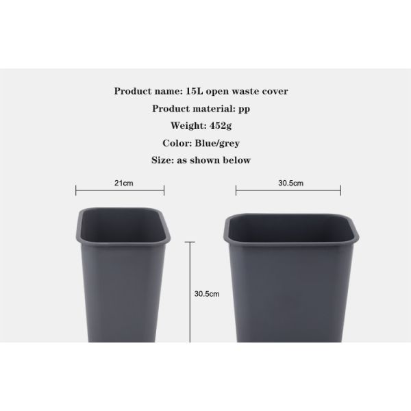 Stackable Freight Saving Utility Wide Slit Rectangular Trash Can