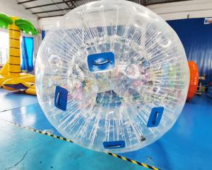 Quality 0.55mm PVC Inflatable Zorb Ball Transparent Ground Bubble Games Zorbing Ramp for sale